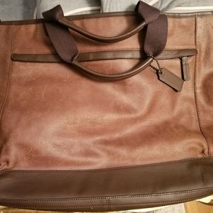 BROWN OILED COACH MENS CROSSBODY BAG